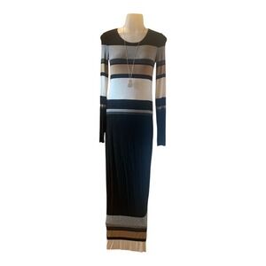 Bailey 44 Striped Maxi‎ Dress Long Sleeve Casual Comfortable XS